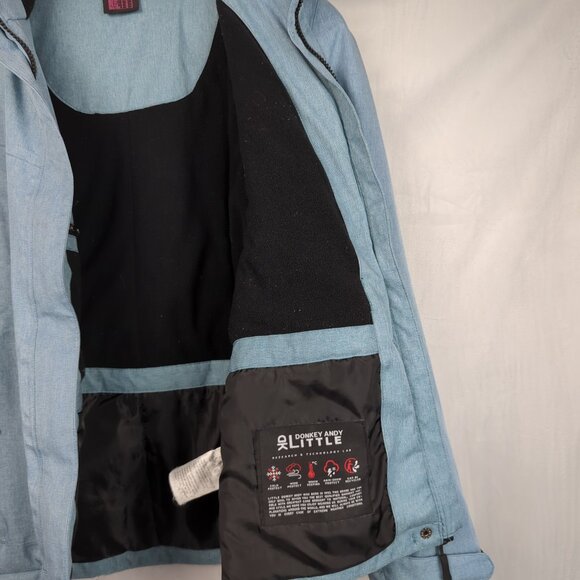 Little Donkey Andy Blue Ski Jacket with Removable Hood - Picture 8 of 10